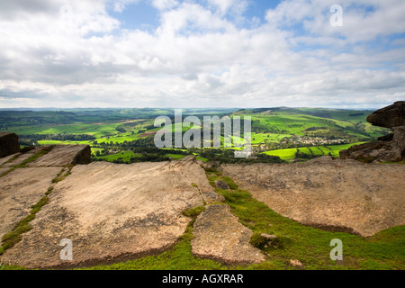 Vue depuis Curbar Edge . Banque D'Images