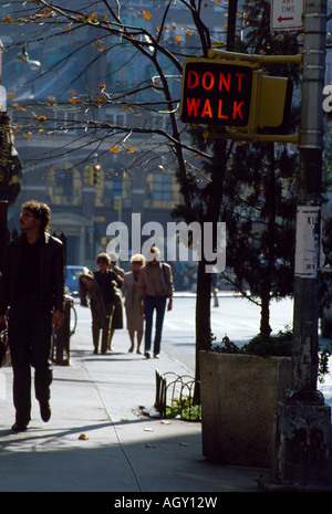 New York Usa Greenwich Village Les gens ont "à pied" Banque D'Images