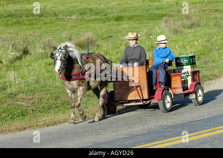 La vie Amish à Millersburg et Sugar Creek Holms Ohio Comté Banque D'Images