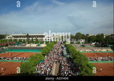 France Paris Tournoi de tennis de Roland Garros Banque D'Images