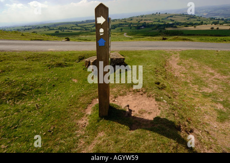 Pays de Galles Powys montagnes noires offas dyke long distance footpath evangile col Galles Powys montagnes noires long offas dyke dis Banque D'Images