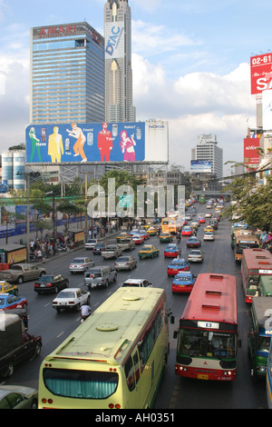 La congestion du trafic à Bangkok en Thaïlande Banque D'Images