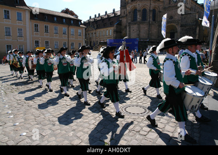 Défilé de la musique à l'entreprise Bamberg Haute-franconie Bavaria Allemagne Banque D'Images