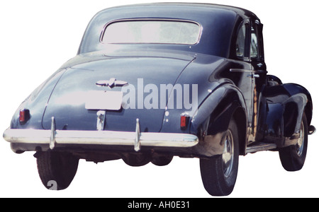 Vue arrière de la découpe d'une image de luxe Ford Coupé 1940 bleu Banque D'Images