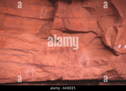 Pictogrammes dans l'Canyon, Utah Banque D'Images