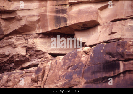 Pétroglyphes Anasazi antique en Horse, le sud de l'Utah Banque D'Images