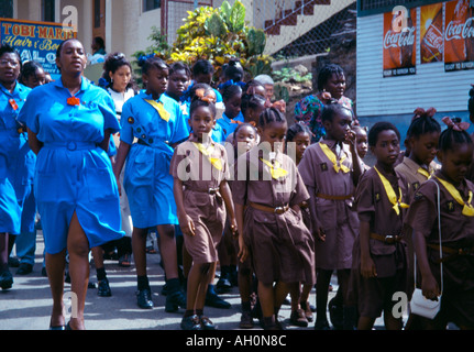 Tobago Trinité-Procession du Corpus Christi Banque D'Images