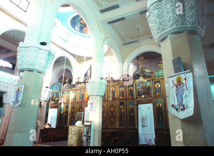 Assouan Egypte dimanche pour enfants en service de l'Église Copte El Adra dans Abbass Faried Street Banque D'Images