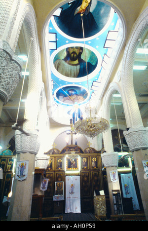 Assouan Egypte dimanche pour enfants en service de l'Église Copte El Adra dans Abbass Faried Street Banque D'Images