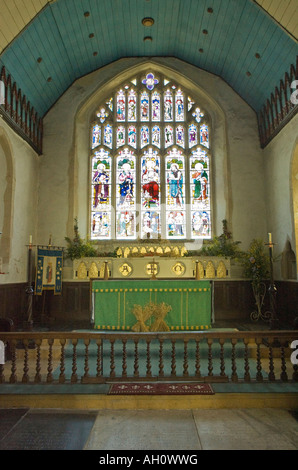 Le choeur à l'église paroissiale de St Mary à Pakenham, Suffolk, UK Banque D'Images