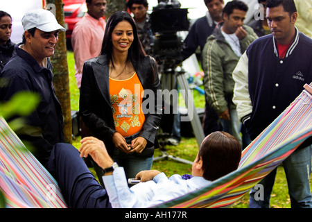 M. Bhatti sur Chutti Tournage Bollywood dans Cumbria avec Anupam Kher & Bhairavi Goswami LE PARC NATIONAL DE LAKE DISTRICT Banque D'Images