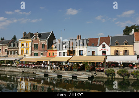 Le quartier St Leu, Amiens, Picardie, France. Banque D'Images