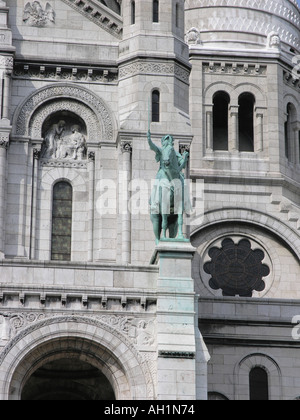 La basilique du Sacré-Cœur à Montmartre, Paris Banque D'Images