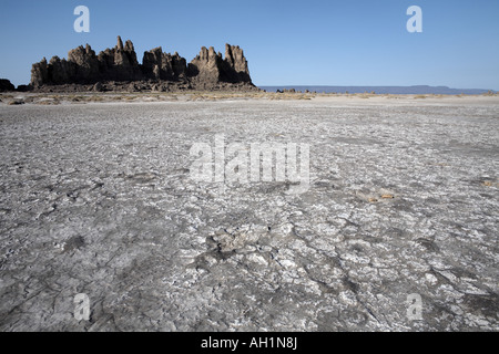 Lac Abbe, Djibouti, Afrique Banque D'Images