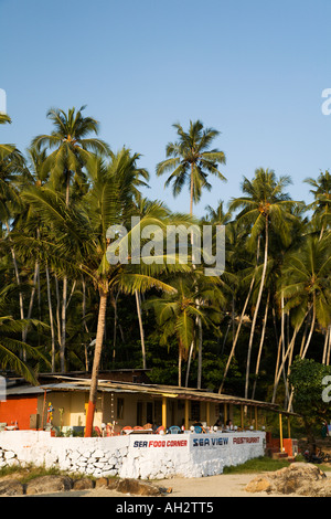 Restaurant à Hawa beach à Kovalam Beach au Kerala Inde Banque D'Images