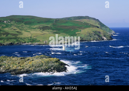 Calf of Man Island Sound Poulet s Rock Lighthouse Île de Man Banque D'Images