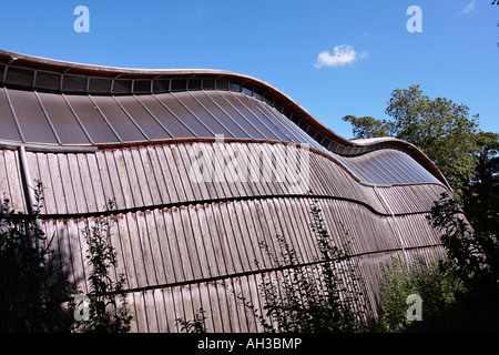 Panneaux toit du Downland Gridshell à Weald et Downland Museum, West Sussex, Angleterre Banque D'Images