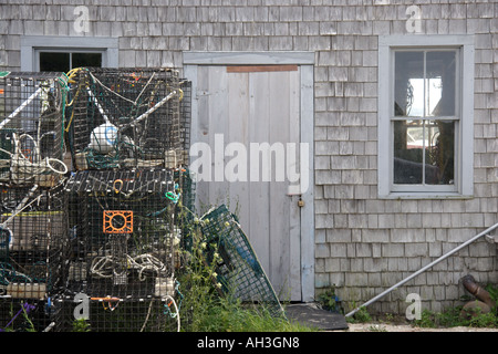 Cabane de pêche Village Menemsha sur Martha's Vineyard Banque D'Images