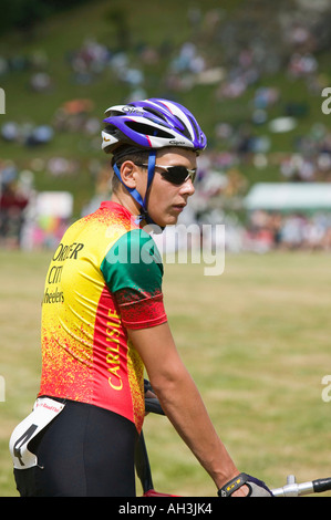 Les cyclistes aux sports d'Ambleside, Lake District, UK Banque D'Images