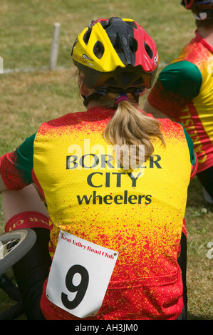 Les cyclistes aux sports d'Ambleside, Lake District, UK Banque D'Images