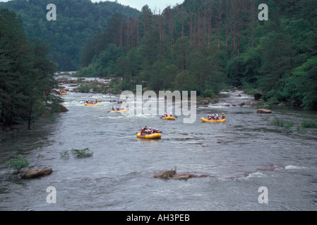 Rafting sur la rivière Tennessee USA Ocoee Banque D'Images