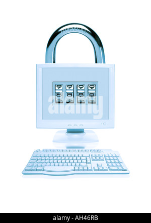 La sécurité informatique Computersicherheit Banque D'Images