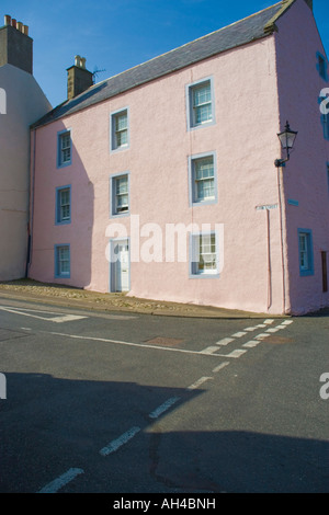 Maison Rose à Portsoy, Ecosse Banque D'Images