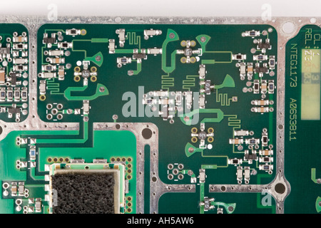 Un circuit fréquence micro-ondes à partir d'un module récepteur téléphone Ionica Banque D'Images