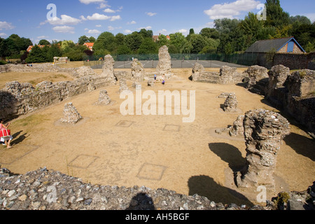 Les ruines de l'ancienne abbaye de Bury St Edmunds dans le Suffolk, UK Banque D'Images