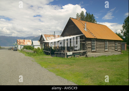 La rue principale d'un village appelé espoir péninsule Kenai en Alaska USA Banque D'Images