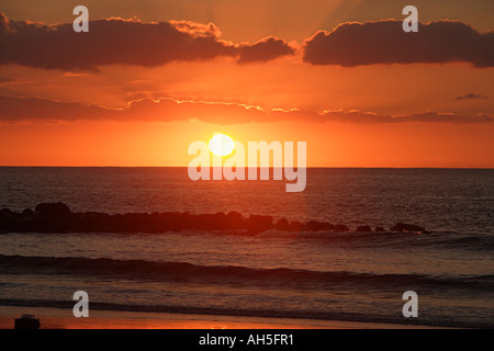 Le coucher du soleil, Tenerife, Îles Canaries Banque D'Images
