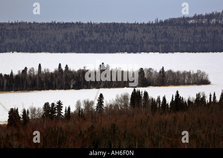 Dore Lake en hiver Banque D'Images