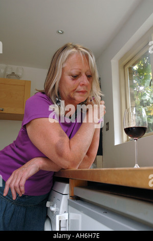 Femme a fortement entamé et battus. Banque D'Images