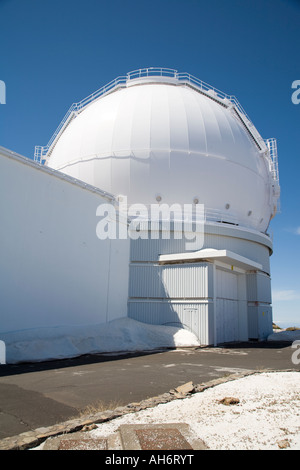 Dôme du télescope William Herschel, l'Observatoire de Roque de los Muchachos, La Palma, Canary Islands Banque D'Images