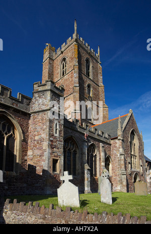 La paroisse et l'église du prieuré de St George, Dunster, Devon, UK Banque D'Images