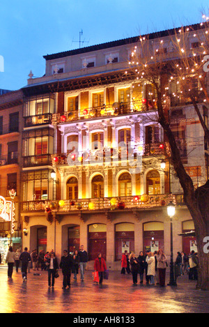 Plaza de Zocodover et magasins à Tolède, Espagne Banque D'Images