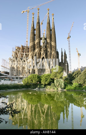Espagne Barcelone La sagrada familia d'Antoni Gaudi Banque D'Images