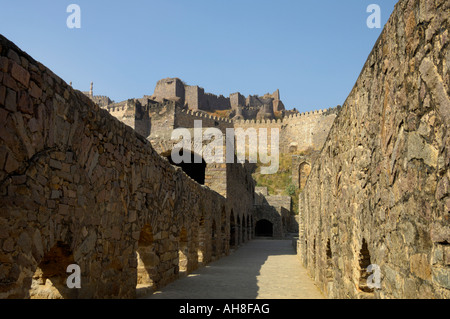 Résidence de deux étages des ministres Akkana Madanna et Golconda fort Hyderabad Andhra Pradesh, Inde Banque D'Images