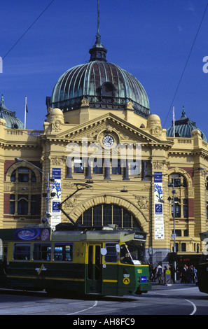 La gare de Flinders Street à Melbourne, Australie Banque D'Images