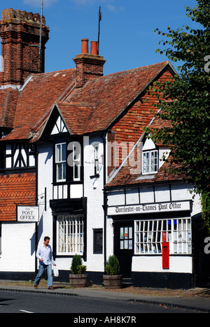 High Street et du bureau de poste, Dorchester on Thames, Oxfordshire, England, UK Banque D'Images