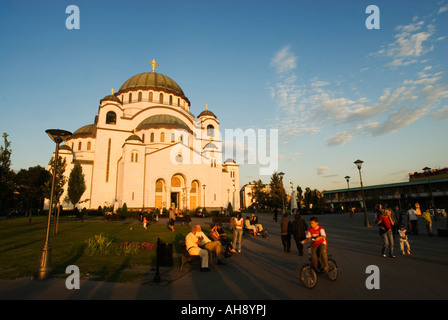 Église orthodoxe Saint Sava, Belgrade, Serbie Banque D'Images