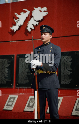 Monument aux soldats tombés en guerre Îles Faucklands Banque D'Images