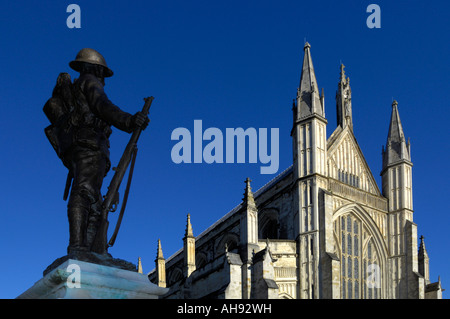 Kings Royal Rifle Corps Memorial la cathédrale de Winchester en Angleterre Banque D'Images