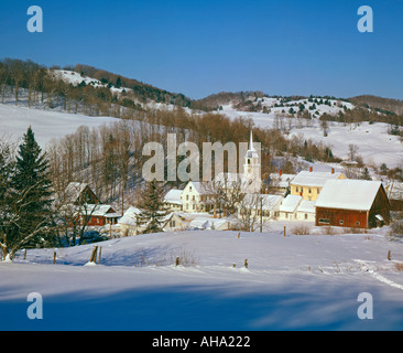 East Topsham Vermont USA en hiver New England Banque D'Images
