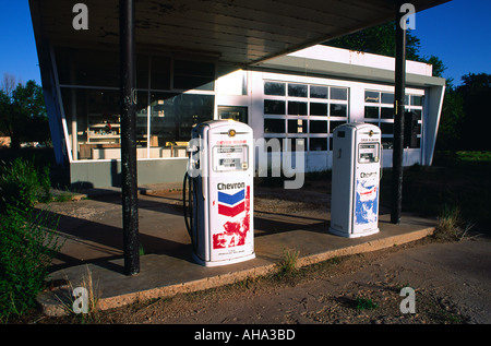 La station d'essence abandonnés sur la Route 66, Nouveau Mexique Banque D'Images