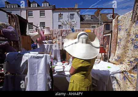 Bridport Dorset Angleterre ouest du marché du samedi Banque D'Images