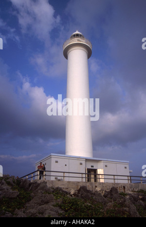 Point phare de Zampa Zampa Okinawa Japon Misaki Banque D'Images