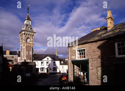 UK Wales Powys Hay-on-Wye clocktower C Bowman Banque D'Images