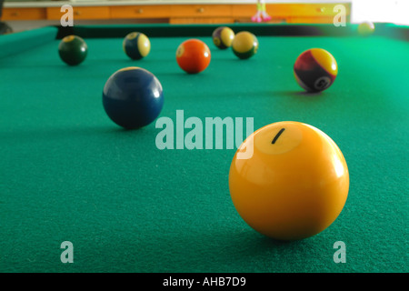 Billards Pool Close Up Detail de balle Banque D'Images