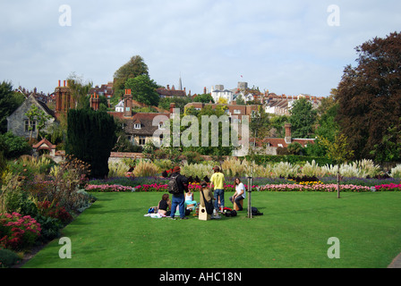 Jardins Southover Grange, Lewes, East Sussex, Angleterre, Royaume-Uni Banque D'Images